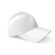 © rost9 - Realistic white baseball cap isolated on white background.
