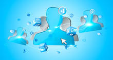 Social Network Blue Avatar