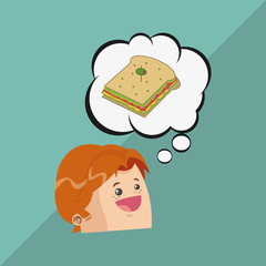 Wall Mural - Sandwich design. healthy food concept. menu icon 