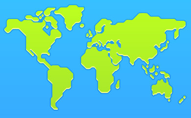 stylized world map