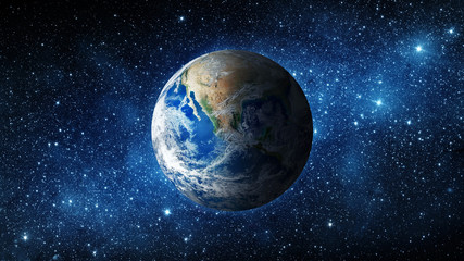 earth and galaxy. elements of this image furnished by nasa.