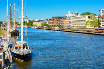 Canvas Print - Riverside. Turku, Finland