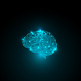 Fototapeta  - Abstract concept of human brain activity.