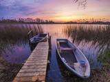 Fototapeta Fototapety pomosty - Piękny wschód słońca nad jeziorem