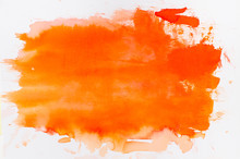 Watercolor Orange Painted Background