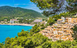 Spanien Küste Mittelmeer Insel Mallorca Bucht Strand von Canyamel