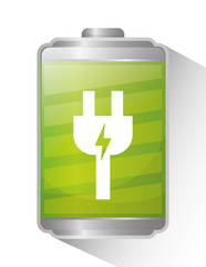 Poster - Battery design, energy and power concept, editable vector