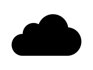 Wall Mural - cloud drive storage or cumulus cloud flat icon for apps and website