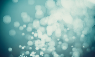 Wall Mural - abstract blue bokeh background. merry christmas