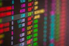 Financial Data On A Monitor,stock Ticker Change,stock Market Dat