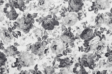 Rose Fabric Background,vintage Black And White
