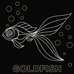 Sticker - GoldFish logo vector