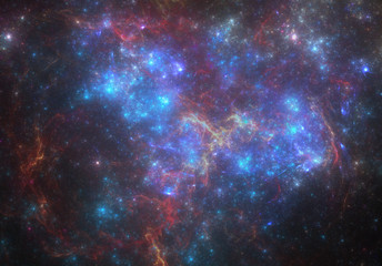 Wall Mural - deep space nebula with stars.