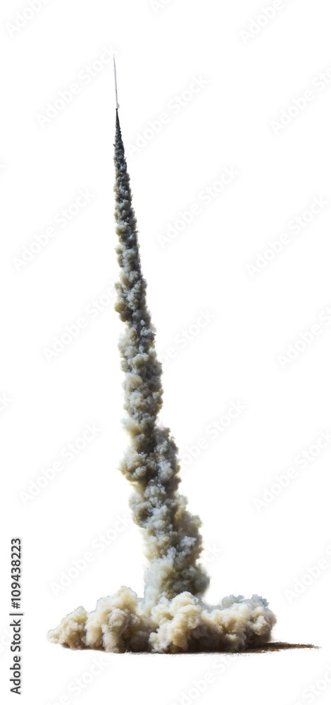 Ballistic launch rocket isolated Stock Photo | Adobe Stock