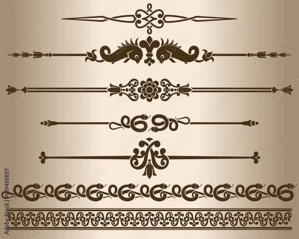 Design elements - decorative line dividers and ornaments. Stock Vector ...