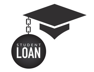 2016 Graduate Student Loan Icons - Crippling Student Loan Graphics for Education Financial Aid or Assistance, Government Loans, and Debt