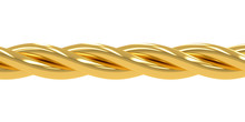 Golden Wire, Chain, 3D Rendering