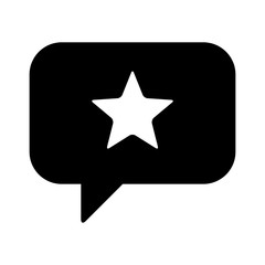 Wall Mural - Reputation management or customer review flat icon for apps and websites