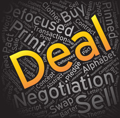 Wall Mural - Deal ,Word cloud art background