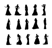 Silhouette Black Woman In Gown Free Stock Photo - Public Domain Pictures
