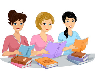 Wall Mural - Girls Book Club