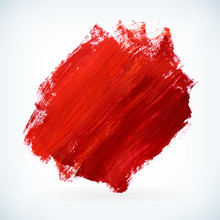 Red Paint Artistic Dry Brush Stroke Vector Background