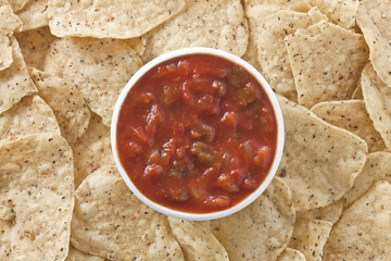 Sticker - salsa dip on tortilla chips