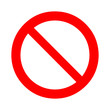 Prohibition, forbidden sign. Vector illustration