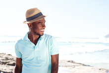 Stylish Young African Man At The Beach