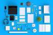 Set of variety blank office objects