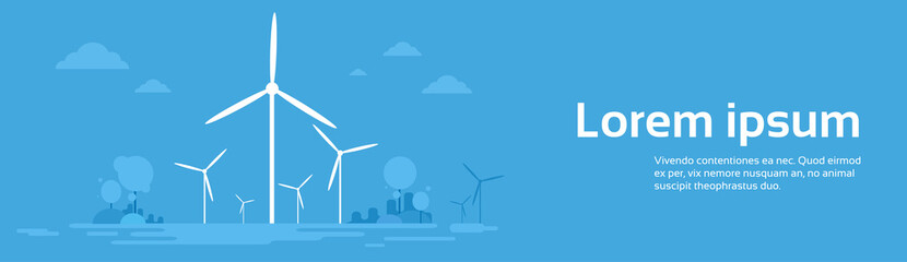 Wind Station Alternative Energy Generation Resource Nature Background Banner