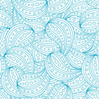 Paisley seamless pattern. Background in marine style.Vector illustration.