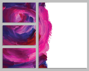 Wall Mural - art background business cards. stroke of the paint brush.