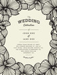 Elegant wedding invitation with orchid flowers