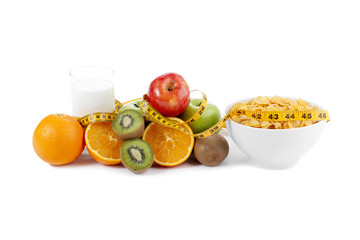 Wall Mural - healthy fruits and cereal