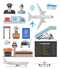 Sticker - airport icon set