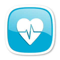 Poster - pulse blue glossy web icon