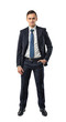 © gearstd - Front view of cutout businessman putting hand in his pocket.