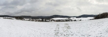 Snowy Field In Winter