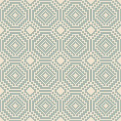 Wall Mural - Elegant antique background 398_square mosaic octagon geometry cross