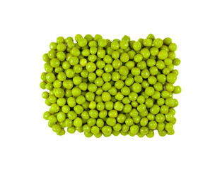 Beans of green peas