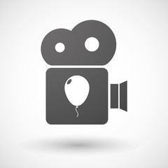 Poster - Isolated cinema camera icon with a balloon