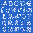 Shoe lace alphabet letters