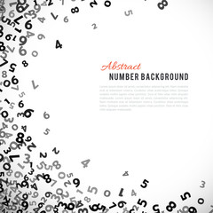 Abstract math number background. Vector illustration