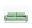 Isolated green mint sofa over white background