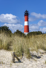 Lighthouse on the island Sylt in Hoernum