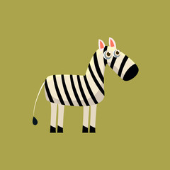 Sticker - Zebra Funny Illustration