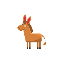 Donkey Simplified Cute Illustration