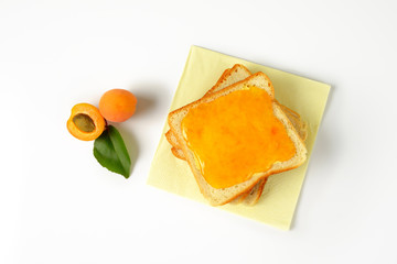 Canvas Print - White bread with apricot jam