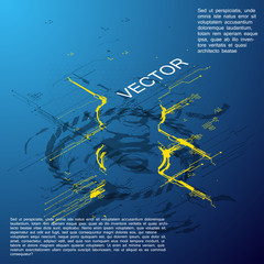 Wall Mural - Abstract future touch user interface HUD